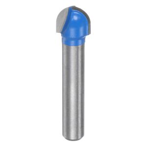 Kal-Boîte De Noyau De Bit De Routeur 1/4 Tige 3/8 Pouce Diamètre De Coupe Mèche De Routeur À Nez Rond, 2 Cannelures, En Carbure Pour Menuiserie, Outil Fraisage Pour Travail Du Bois - Neuf