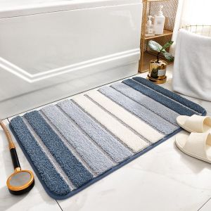 Kal-Tapis De Bain Antiderapant, Tapis Salle De Bain En Microfibre Extra Doux Tapis De Douche Absorbant Lavable En Machine Tapis Décoratif Pour Salle De Bain Séchage Rapide - Neuf