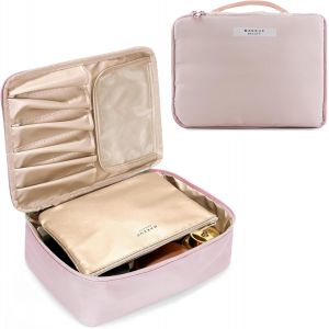 de Maquillage de Voyage Sac cosm&eacute;tique de Maquillage Organisateur de Stockage pour Les Femmes et Les Fillesde Toilette avec Porte-brosses et Sac Amovible (Poudre) - Neuf