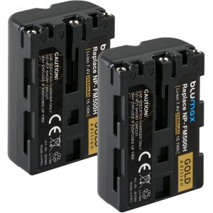 2X Batterie | Accumulateurs Blumax Gold Edition Np-Fm500H (2040Mah) Compatibles Avec Divers Mod&egrave;les D'Appareil Photo Num&eacute;rique Sony[Z3818] - Neuf