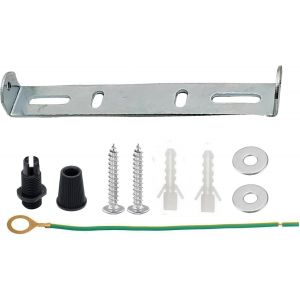 Support de fixation pour rosace de plafond avec plaque métallique et accessoires (155 mm) - Neuf