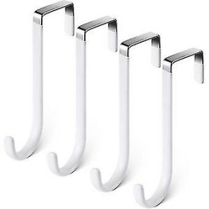 Crochets De Porte, Lot De 4, Robustes, En Acier Inoxydable, &Agrave; Fixer Au Mur Pour Portes, Chambre, Salle De Bain, Armoire - Neuf