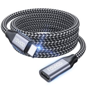 KALANKA-Rallonge USB C 2M 100W 10Gbps, Cable USB C 3.2 Gen 2 Male Femelle 4K@60Hz Charge Rapide et Transfert Compatible avec iPhone 15 Plus Pro Max MacBook Pro Air Galaxy S24 Plus Ultra S23 S22 - Neuf