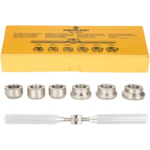 Kal-Ouvre-Boîtier De Montre En Acier À 6 Matrices, Ouvre-Boîtier De Montre, Extracteur, Clé À Molette, Kit D'outils De Réparation, Boîte De Rangement Incluse - Neuf