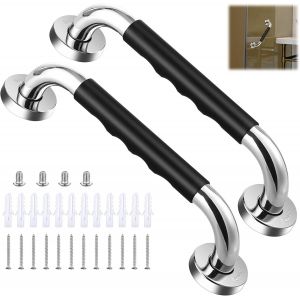 Poignée de baignoire 2 pièces, barre d'appui antidérapante de 33 cm, fixation murale en acier inoxydable, pour personnes âgées, handicapées, enfants et femmes enceintes - Neuf