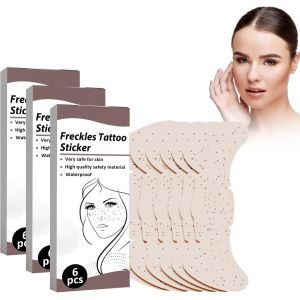 Lot De 18 Autocollants Temporaires Imperm&eacute;ables Aux Taches De Rousseur - Faux &Eacute;cussons De Rousseur - Parfait Pour Les F&ecirc;tes De Maquillage En Vacances - Neuf