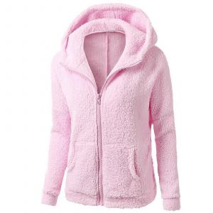 Femmes Sweat À Capuche Manteau Hiver Chaud Laine Fermeture Éclair Manteau À Manches Longues Vêtements D'extérieur - Neuf