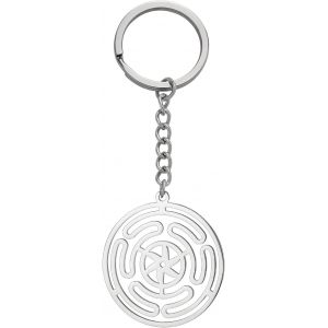 Kal-Porte-Clés Pendentif Roue D'hécate Porte-Clés Déesse Grecque En Acier Inoxydable Bijoux Païens Wiccan De Bonne Chance Pour Les Femmes - Neuf