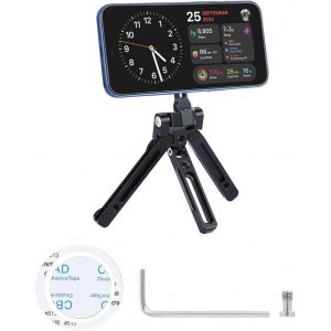 Trepied pour iPhone Magn&eacute;tique,Support de Telephone Bureau Pliable pour Magsafe Petit Tr&eacute;pied L&eacute;ger Compatible avec Smartphone,Appareil Photo Selfie Vlog Tiktok Voyage (Noir) - Neuf