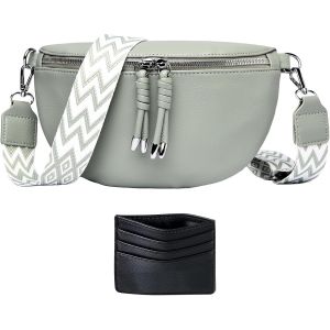 SJZG-Sac Banane Femme Sac Banane Femme Bandouli&egrave;re Sac Banane Femme Cuir Sac Banane Femme Chic Sac Banane Cuir Femme Banane Femme Chic Sac Bandouli&egrave;re Cuir Sac Bandouliere Femme Avec Porte Carte - Neuf