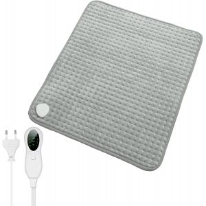 Coussin Chauffant XL Chauffant &eacute;Lectrique 50 x 60cm,10 Niveaux Abdomen avec Contr&ocirc;leur,et Coussin Chauffant Electrique Rapide pour le Dos, la Nuque, les Epaules, longueur du c&acirc;ble 250 cm - Neuf