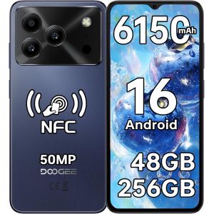 Smartphone DOOGEE NOTE56 Plus 48Go+256Go Smartphone Pas Cher Android 16 6.56" 6150mAh Camera etanche Dual SIM 4G/NFC/GPS Violet - Neuf