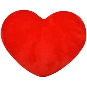 Cauc-Coussin En Forme De Coeur Pour Chambre D'enfant - Coussin D&eacute;coratif En Forme De Coeur - En Peluche - Pour Chambre D'enfant - D&eacute;coration De Canap&eacute; - Rouge - 40 Cm - Neuf