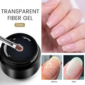 30ml Paillettes Rose Gel&eacute;e Dure Extension D'ongle Gel Vernis &Agrave; Ongles Blanc Laiteux Couleur Claire Tremper Uv Gel De Construction-Fiberglassextendgel- - Neuf