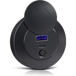 Prise USB 12V Camping-Car 50W Chargeur de Voiture, PD3.0 30W et QC3.0 20W Charge Rapide 12 Volt Panneau pour Bateau Marine Camion Caravane Voiture, Montage en Surface - Neuf