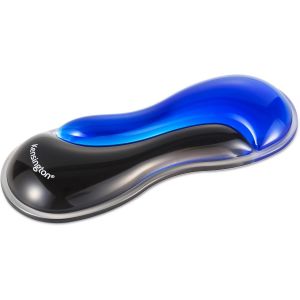 Repose-Poignet Souris Slim Duo Gel, 192 x 72 x 22mm, Support Ergonomique pour Les tensions et l'inconfort du Poignet, Convient aux Souris et trackballs &iquest;&iquest; Profil Bas, Noir/Bleu (K62439WW) - Neuf
