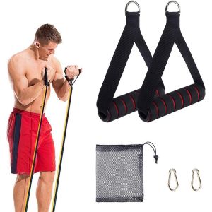 Poignées De Résistance Poignée De Tirage Musculation Poignée Musculation Avec 2 Pièces Mousquetons Poignée Ergonomique Musculation Pour La Musculation Accessoire Musculation Access[Ela710047] - Neuf