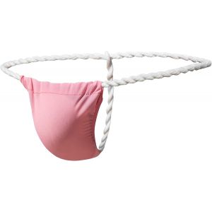 Gjhgf-Homme Soie Glacée String Tanga Bikini Taille Basse Slip Sous-Vêtement - Neuf