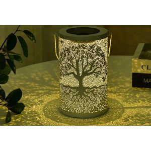 Lampe suspendue solaire LED avec design ajour&eacute; pour la d&eacute;coration de jardin - Neuf