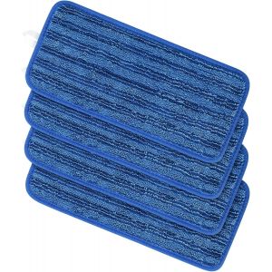 KALANKA-Lot de 4 Lingettes Réutilisable pour Swiffer Wet Jet Chiffon Rechange pour Swiffer Wet Jet Balai Spray Serpillières en Microfibre Lavable Nettoyer Le Sol Sec ou Humide (4pcs-bleu) - Neuf