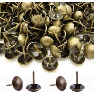 Lot De 500 Clous De Tapisserie Basicon Robustes 17 X 11 Mm, Couleur Bronze, Décoratifs, Style Rétro, Pour Meubles, Canapés, Fauteuils, Lits, Chaises, Style Vintage - Neuf