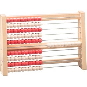 aktiv lernen - Boulier de calcul, comptage 1-100, 100 boules rouge/blanc - RE-Wood&reg; - Neuf
