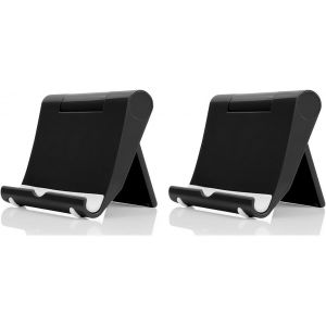 Lot De 2 Supports De Téléphone De Bureau Réglable,Pliable,Compatible Smartphone (Compatible Avec Smartphones De 4-9,7 Pouces) (Noir Et Blanc) - Neuf