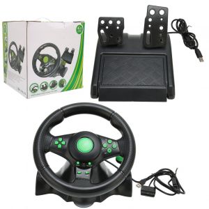 Volant De Course Pc A 180 Degres Avec Pedales - Neuf