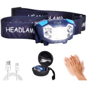 Lampe Frontale Led Multimode Haute Puissance - Légère, Résistante À L'eau, Rechargeable Par Usb, 6 Modes D'éclairage Pour Les Aventures En Plein Air - Neuf