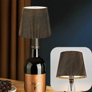 Ore-Tête De Lampe De Bouteille De Vin Sans Fil,Lampe De Bouteille Led Tactile Portable Avec 3 Modes De Lumière Variable,Batterie Rechargeable Usb De Chevet 1 Pièce-Bronze-Changeant - Neuf