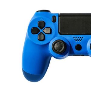 Manette de jeu avec motion sensing &agrave; six axes, double vibration et Bluetooth (adapt&eacute;e pour PS4) bleu - Neuf