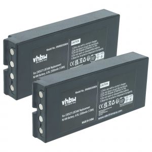 vhbw 2x Batterie compatible avec Danfoss TM70/3, TM70/8, T70 console box op&eacute;rateur t&eacute;l&eacute;commande industrielle (2500mAh, 4,8V, NiMH) - Neuf