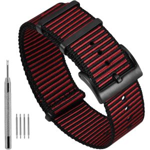 Kal-Bracelets De Montre Militaires En Nylon Pour Hommes Et Femmes, Bandes De Rechange Monobloc 18mm 20mm 22mm - Neuf