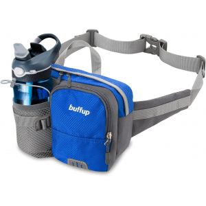 Sac Banane de randonnée Femme et Homme,Sacoche Banane de Sport Ceinture avec Pore Bouteille,Idéal pour la Course à Pied,Le vélo,Le Voyage (Bleu) - Neuf