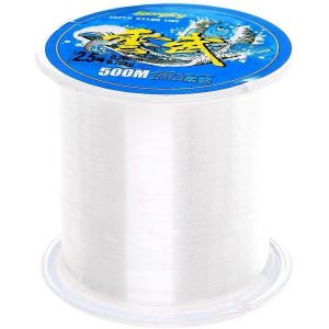 Fil De P&ecirc;che Transparent De 500 M&egrave;tres, Fil De P&ecirc;che En Nylon De 0,26 Mm, Fil De P&ecirc;che Monofilament Transparent - Neuf