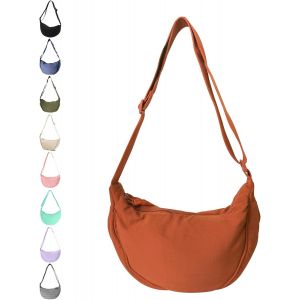 RFCBC-Sac à Croissants en Nylon Sac à Croissant pour Femmes Nylon Petit Sac Demi-lune en Velours Côtelé Sac Banane en Velours Côtelé - Neuf