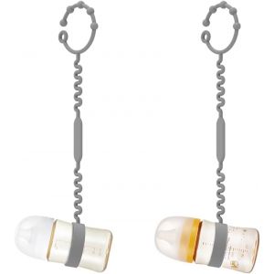 Sangles de jouets pour b&eacute;b&eacute; - Lot de 5 sangles r&eacute;glables en silicone pour b&eacute;b&eacute; et sangles de gobelet pour poussettes, chaises hautes, berceaux, si&egrave;ges de voiture, silicone de qualit&eacute; alimentaire - Neuf