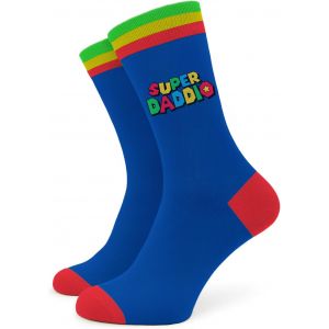 Jgd-Chaussettes Super Daddio En Coton Pour Papa | Taille 39-46 - Chaussettes Pour Papa - Cadeaux De La Part De Sa Fille Ou De Son Fils Pour No&euml;l, Anniversaire, F&ecirc;te Des P&egrave;res | Cadeaux De No&euml;l - Neuf