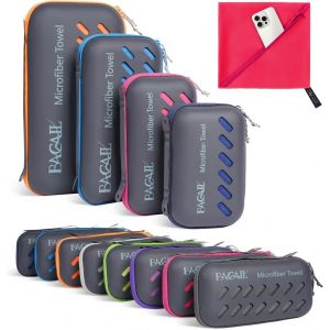 Eryi-Bagail Serviette De Voyage En Microfibre, Serviettes De Camping, Serviette De Bain Et Serviette De Plage, Séchage Rapide - Super Absorbant - Ultra Compact,Idéal Pour Le Sport, La Gym Et Le Yoga. - Neuf