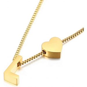 Kal-Collier À Pendentif Initiale En Or, Pendentif Exquis Lettre A-Z Personnalisébijoux Féminins Minimalistes Collier Lettre A-Z - Neuf