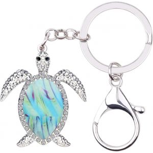 KAL-Porte-Cl&eacute; Tortue De Mer En &Eacute;mail Porte-Cl&eacute; Sac &Agrave; Main Pour Femme Fille Cadeau - Neuf
