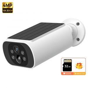 ore-ALEVIO 2.5K caméra solaire extérieure caméra sans fil WIFI Ultra veille temps PIR lumière de mouvement couleur Vision nocturne AI détecter batterie Cam - Neuf