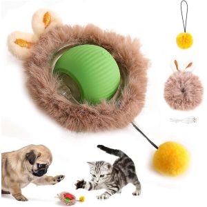 Balle De Jouet Interactif Pour Chat,Balle Interactive Pour Chat,Balle Interactive Intelligente,Jouet Intelligent Pour Chat,Electric Cat Toy Ball,Jouet Pour Chat,Balle Roulante Automatique Pour Chats - Neuf