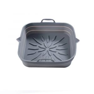 Revêtement Réutilisable Pour Friteuse À Air,Plateau Pliable En Silicone,Plateau De Cuisson Pour Four,Panier Propre En Silicone,Outil De Cuisson Pour Pizza Et Poulet.A-Gray. - Neuf