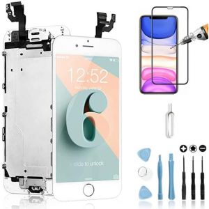 Ecran Replacement Compatible Avec Iphone 6 Blanc : &Eacute;cran Lcd + Tactile De Haute Qualit&eacute; Assembl&eacute; Sur Ch&acirc;ssis Avec Cam&eacute;ra Frontale,Haut Parleur Interne,Capteur De Proximit&eacute; - Neuf