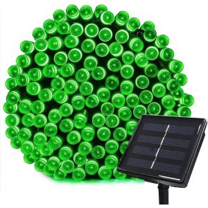 Jgd-22m Guirlande Solaire 200 Led 8 Jeux De Lumi&egrave;re Guirlande Lumineuse Id&eacute;al Pour La D&eacute;coration De Jardin Gazebo Patio Cour Cl&ocirc;ture Ext&eacute;rieur (Vert) - Neuf