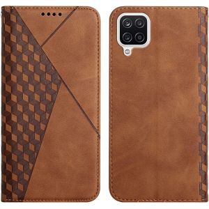 SJZG-Coque Pour Samsung Galaxy A22 4G, Premium Flip Housse &Eacute;tui Protection Rabat Clapet Portefeuille Phone Cover Magn&eacute;tique [Porte Cartes] Antichoc B&eacute;quille Cover (Marron) - Neuf
