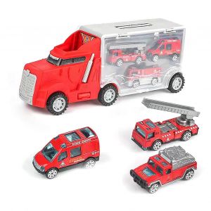 Transport Car Carrier Plastic Portable Double Sided Openable Door Children'S Car Model Toys For Kids-Atelier de machines mobiles - Neuf