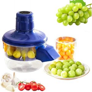 Mevronisshop-Plucheur &Eacute;lectrique De Raisin, &Eacute;plucheur Automatique Sans Fil Pour L'ail Et Les Fruits, Avec Lames En Acier Inoxydable 304, Rechargeable Par Usb Pour Les Tomates Cerises Et Autres Petits - Neuf