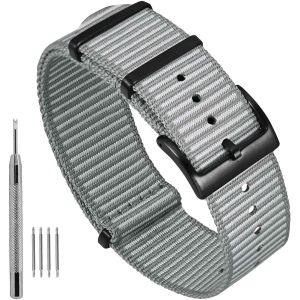 Kal-Bracelets De Montre Militaires En Nylon Pour Hommes Et Femmes, Bandes De Rechange Monobloc 18mm 20mm 22mm - Neuf